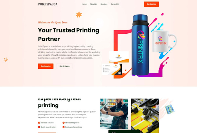 design a clean, professional, and responsive wordpress business website